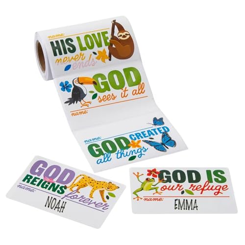 Étiquettes Rainforest VBS 2026 lot de 100 autocollants de 8,9x6,3 cm pour fournitures