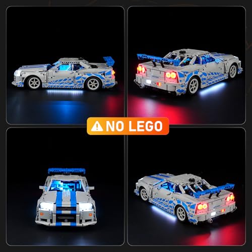 Image of LIGHTAILING Led Light for Lego-42210 2-Fast-2 Furious Nissan Skyline GT-R (R34) Car - Valentine's Day Edition - Easy Install, Hidden Wiring, Home Decor & Gift-Ready (Model Not Included)