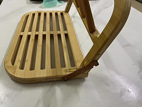 Meuhiis Bamboo Baby Bottle Drying Rack Space Saving,Travel Baby Bottle Rack Dryer Holder Portable Countertop Bottle Dryer Rack Organizer,Bamboo Drying Rack For Bottles,Cups,Pacifiers And Accessories #TOP2
