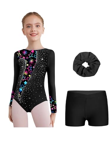 Ensemble gymnastique fille parsemé strass idéal entraînement ballet