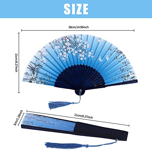 4 Pezzi Ventagli Pieghevoli Ventagli a Mano in