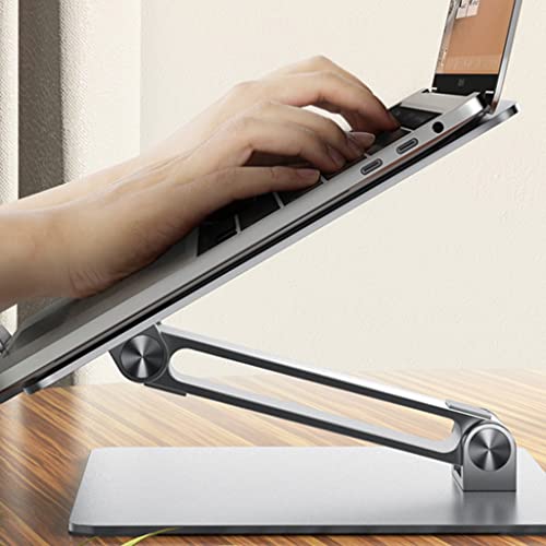 Soporte de computadora en aleación de aluminio premium plateado 5