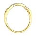 1/10 Carat (ctw) 10K Yellow Gold Diamond Ladies Swirl Stackable Anniversary Ring (Ring Size 6) (I1-I2 Clarity)