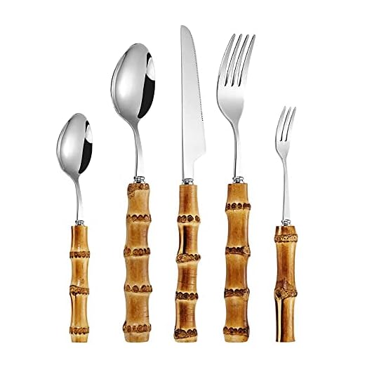 Elegant Bamboo Flatware Set for Six People