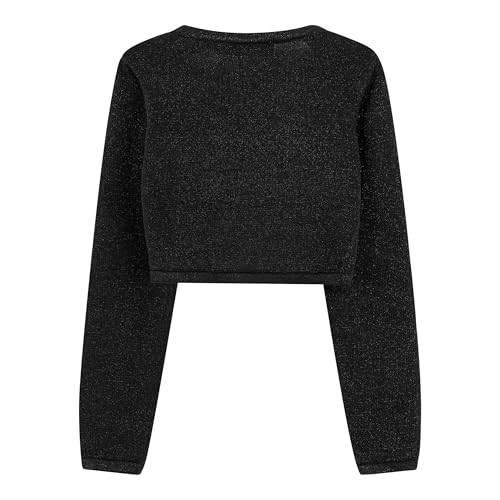 Image of BOLEROSE Girls Long Sleeve Sparkle Cardigan Childrens Kids Bolero Shrug