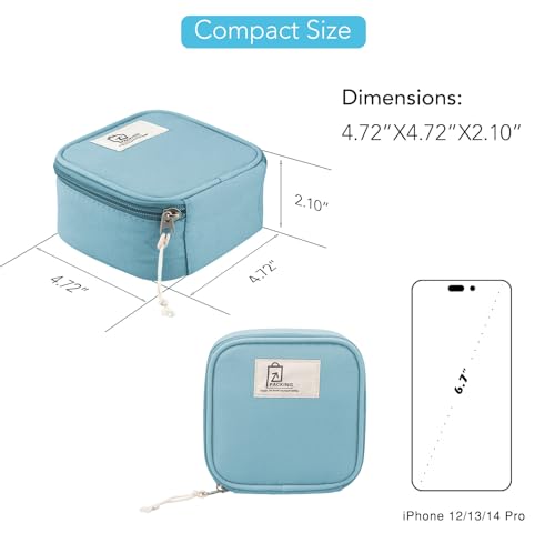 4pcs Cute Small Travel Sanitary Holder Girls Waterproof Cosmetic Jewelry Bags Lipsticks Electronics Makeup Organizers for Women, Multicolor4