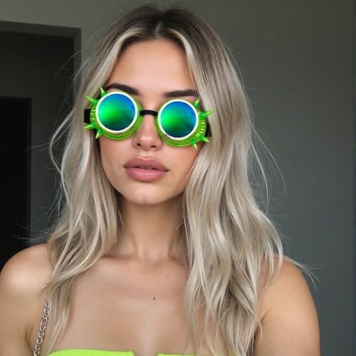 Lunettes Steampunk rétro punk fluo comme accessoire costume cosplay - 6