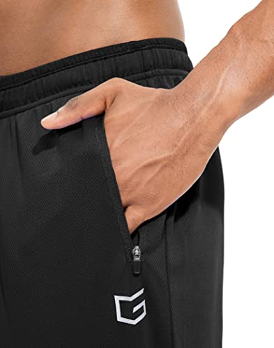 G Gradual Men's Sweatpants With Zipper Pockets Open Bottom Athletic Pants For Men Workout, Jogging, Running, Lounge (Black, Large) #TOP3