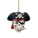 Pirate Skull Captain Ceiling Fan Pull