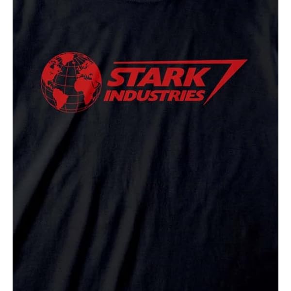 IRON MAN Stark Industries Hombre Sudadera con Capucha Negro Regular