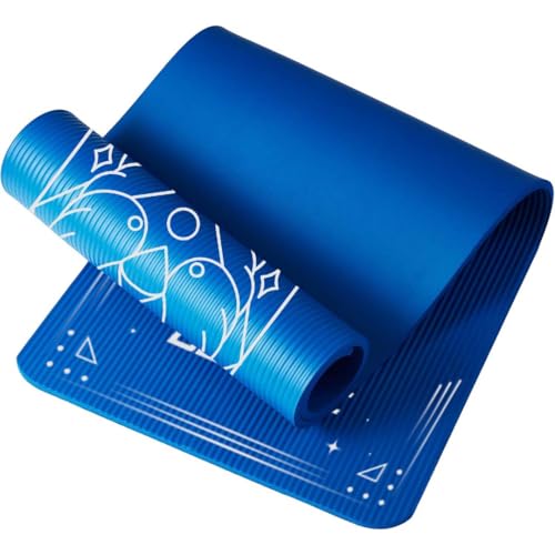 Image of De Jure Fitness Yoga Mat for Women and Men, 13mm Extra Thick Non-Slip NBR Exercise Mat for Yoga, Pilates, Gym & Floor Workouts - with Carry Strap - Leo