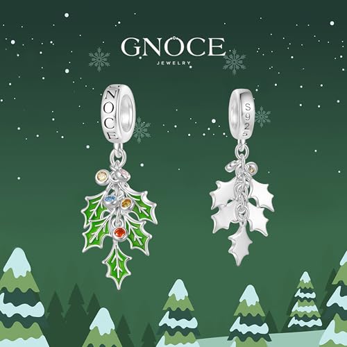Image of GNOCE Christmas Charm Silver Plated & Sterling Silver Bracelet Gift