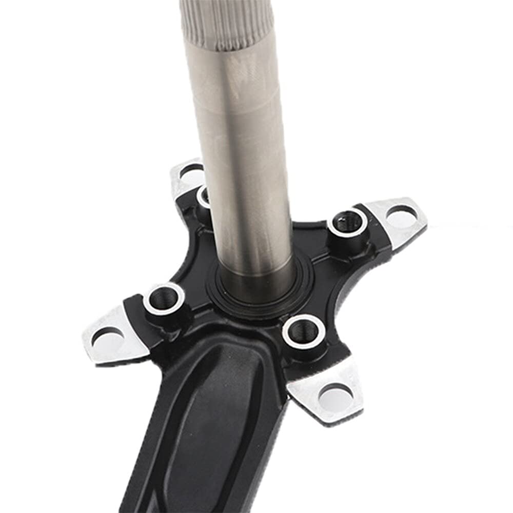 104 BCD Mountain Bike Guarnitura singola velocità, 170 mm MTB Square conico guarnitura di ricambio per pedivella bicicletta set (nero)