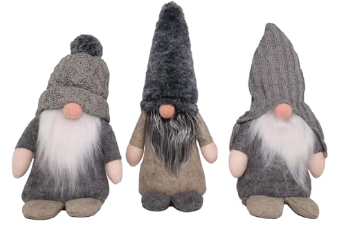 hausleben Winterwichtel Trio 25 cm – 3er Set – Skandinavische...