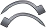 Koolzap Compatible with 02-05 Explorer Front Fender Flare Wheel Opening Molding Trim LH+RH SET PAIR