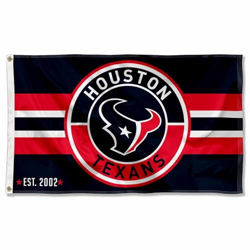 Houston Texans Patch Button Circle Logo Flag 3x5 Banner