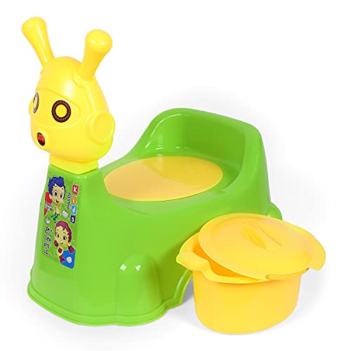 Image of Nabhya Robot Baby Potty Training Seat- Chair for Kids- Infant Potty Toilet Chair with Removable Tray & Closing Lid (Green)