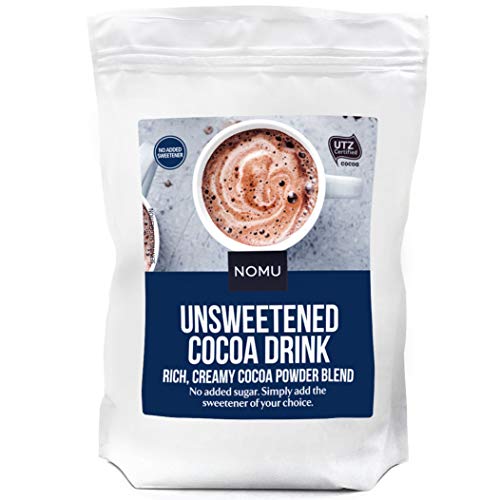 NOMU Unsweetened Cocoa Drink 2.2lb Bulk Bag [50 servings] Instant Hot Chocolate Powder Mix