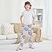 Yuiboo Pastel Purple Cat Purr - Fect Night Elegant Sleep Pants Lounge Pajama Elastic Sleepwear Bottoms Holiday with Pockets