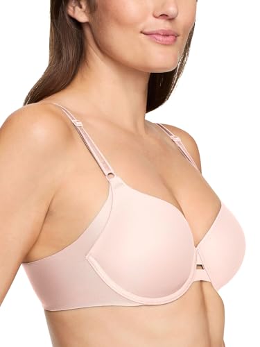 Warner's womens No Side Effects Underarm-smoothing Comfort Underwire Lightly Lined T-shirt 1356 Full Coverage Bra, Rosewater, 34C US
