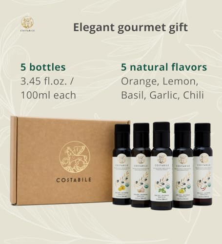 Set de regalo de aceites de oliva infusionados 5x3.45 fl oz miniatura 3