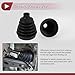 HEROFFIX 1 Set CV Joint Boot Kit for Toyota Highlander 2008-2013 Outer Constant Velocity Joint Boot W/Clamps No.044270W060 Black Rubber