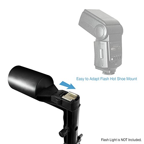 LimoStudio Photography Flash Cold Shoe Mount Adapter Bulb Socket, 33" White Umbrella Lighting Reflector, Tripod Photo Stand, Single Head Photo Bulb Socket, Hot Shoe Mount, AGG2789 - Thumbnail 5