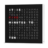 Sharper Image® LED Word Clock Pro with Dimmable Light, 9.45