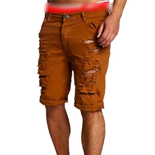 Short en jean délavé stretch et confortable pour homme fort en XL