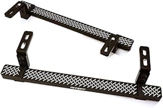 Integy RC Model C28485BLACK Alloy Machined Side Step Plate Set for Traxxas TRX-4 Defender & Sport