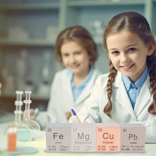 PFCKE Copper Cube Metal Density Cubes Pure Metal High Density Element Cube for Element Collections Lab Experiment Periodic Table Collection DIY Teacher Science Creative Gift（Copper，1 Inch）