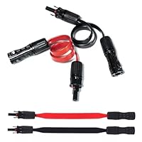 Solarkabel Fensterdurchführung 6mm² Flachkabel PV Kabel für Balkonkraftwerk 35cm, PV Solarkabel MC Fensterdurchführung Flexibel, 1 Paar