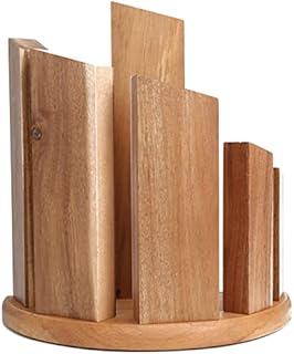 Resafy Wooden Magnetic Knife Block,360° Double Sided Knife Board Universal Knives Holder with Strong Magnet Knife Strip Stand