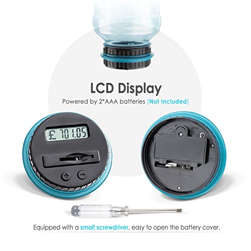 Digital Coin Bank, Jeowoqao Coin Counting Jar with LCD Display - Image 3