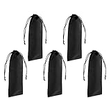 5 Stück Aufbewahrungstasche mit Kordelzug für Glätteisen & Lockenstäbe, Schwarz