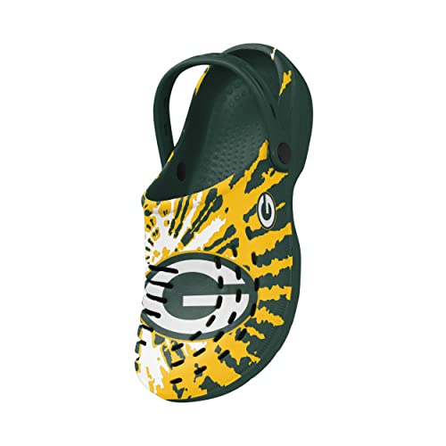 Image of FOCO Mens NFL Team Logo Tie-dye Garden Water Sandals Shoes Slipper Clogs with Strap
