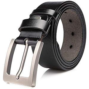 DOVAVA Leather Belts for Men, Soft Men’s Belts with Anti-scratch Buckle for Casual Jeans Dress Pants