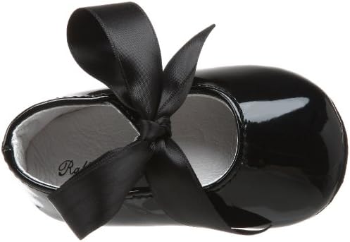 Ralph Lauren Layette Girls Briley Soft Sole (Infant/Toddler) Ballet-flats, Black Patent, 4 Toddler US | Image 4