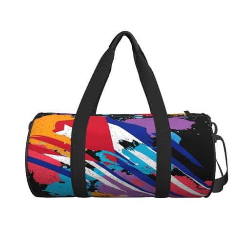 Cuba Flag Travel Duffel Bag Shoes Compartment Foldable Lightweight Yoga Gym Sports Bag2