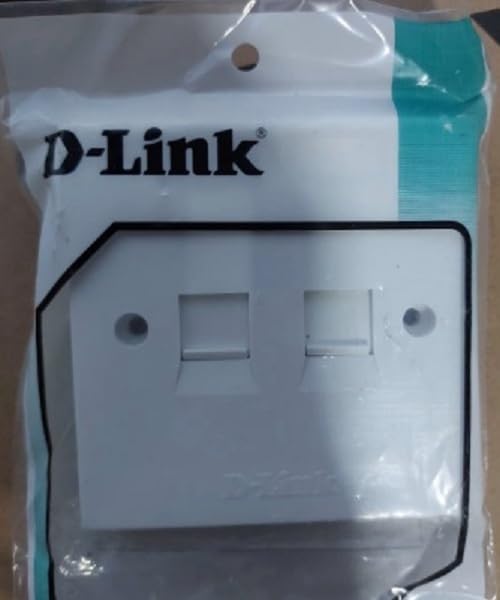 Image of Combo 2 RJ45 CAT6E LAN I /O Network Keystone Jack + Gang Box + Dual Port Face Plate (Pack of 20)