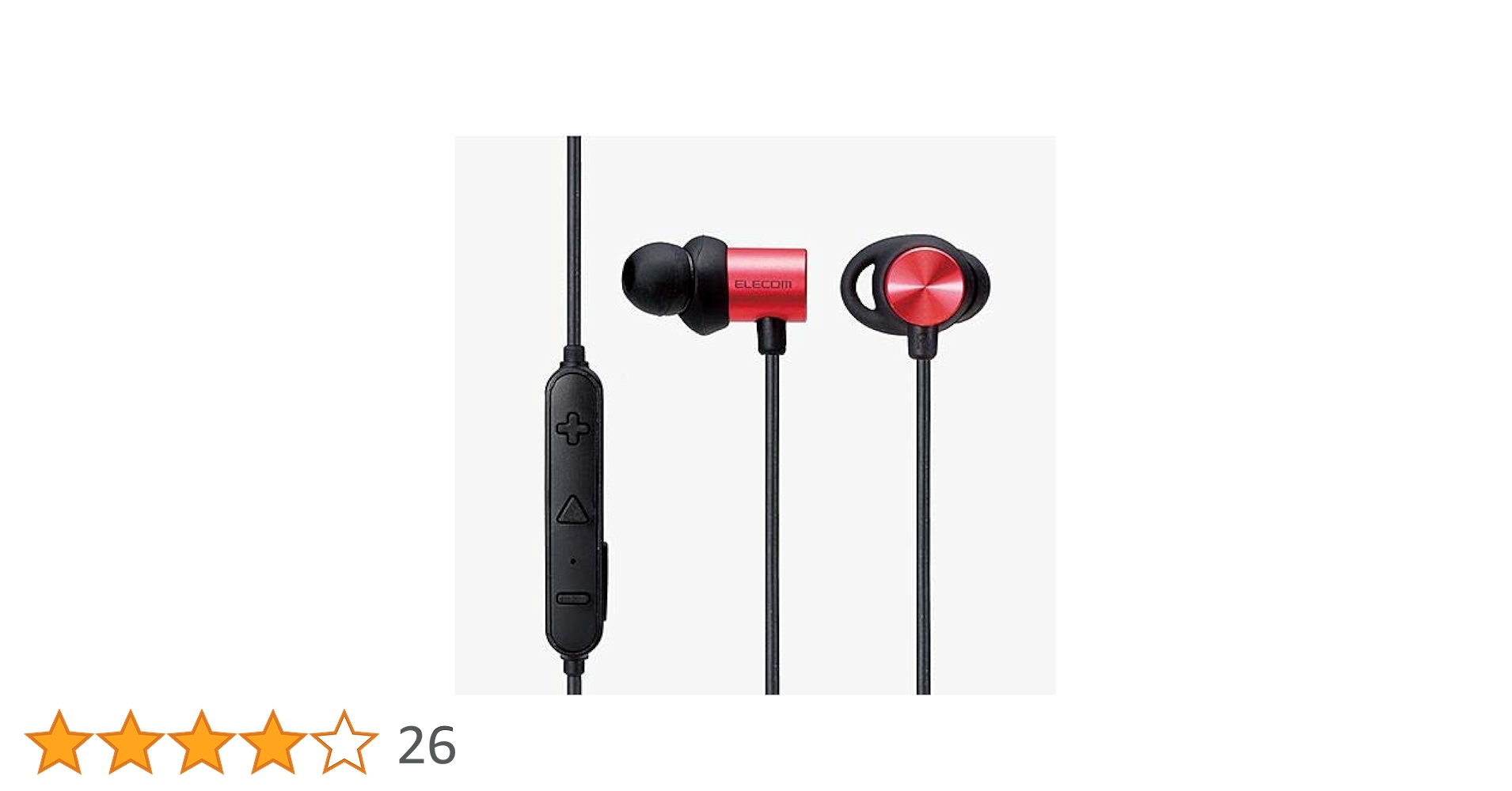 エレコム Bluetooth搭載ダイナミック密閉型カナルイヤホン（レッド）ELECOM LBT-HPC21MPRD Bluetooth(R)ワイヤレスヘッドホン - LBT-HPC21MPRD