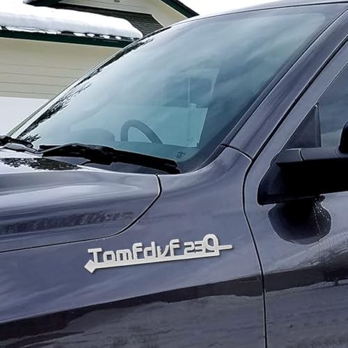 ALICESER - ALICESER Personalized Car Emblem Text Number Letters, Custom 3D Metal Stick Well Adhensive Tape Automotive Emblems, Decal Banner for Cars, Truck, SUV, Motorcycle, Vehicle Lettering (Design 2)