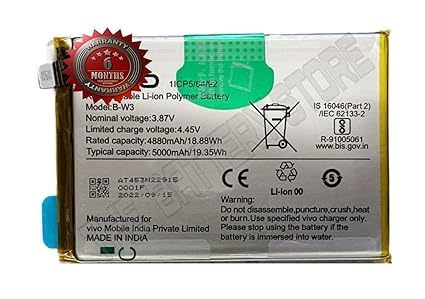 Image of THE BATTERY STORE Original B-W3 Battery for Vivo Y22 V2207, Y22S V2206 Battery with 6 Month Warranty **** (PPP140)