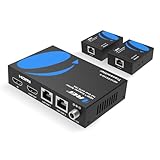OREI 1x2 HDMI Extender Splitter Over Single Cable CAT6/7 1080P EDID Management -...