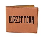 Zeppelin Mens Wallet - Laser Engraved Vegan Leather - Personalized Custom Gifts