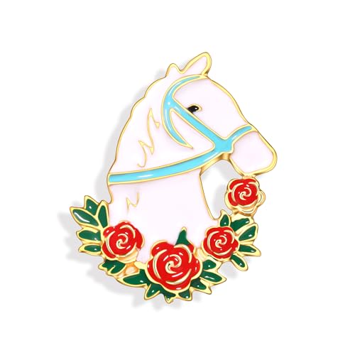 Derby Brooches for Women Horseshoe Brooches Derby Race Horse Riding Suit Brooch Pins Derby Outfits Accessories Derby Fan Gifts (Horse 2)