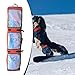 KiBcsLic Double Ski Bag Roller Snowboard Bag with Wheels Waterproof Carry Case Gear and Apparel Storage for Winter Sports Adults, Orange