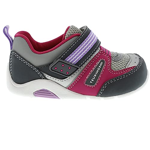 TSUKIHOSHI Neko Baby and Toddler Shoes - Strap-Closure Machine-Washable Baby Shoes with Wide Toe Box & Slip-Resistant, Non-Marking Outsoles, Ages 0-43