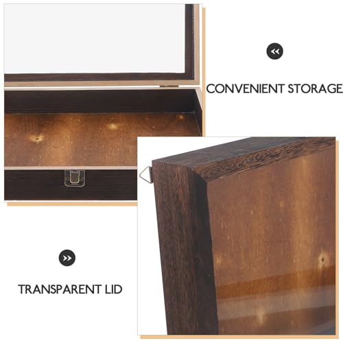 Boîte à spécimens en bois rétro HEMOTON avec couvercle vitré pour collection d'insectes - 4