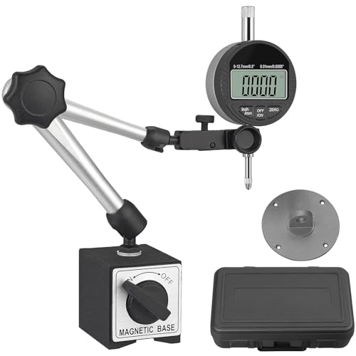 Neoteck Comparateur Numérique 0-12.7mm DTI avec 80kg Support de Base Magnétique Electronic Dial Indicator de Précision pour Tour CNC Fraiseuse, Comparateur...